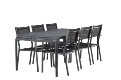 Garten Essgruppe Toni – 7-teiliges Gartenmöbel-Set aus Aluminium