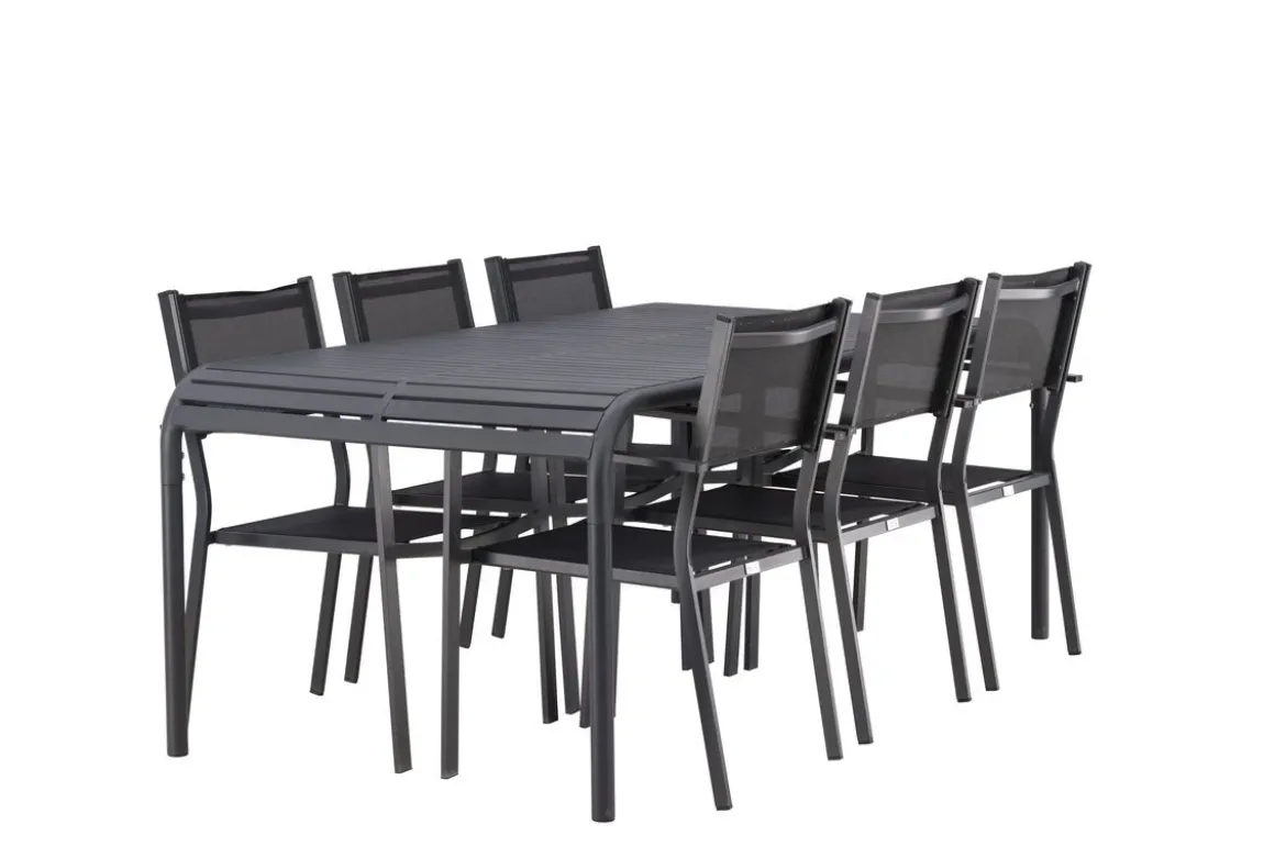 Garten Essgruppe Toni – 7-teiliges Gartenmöbel-Set aus Aluminium