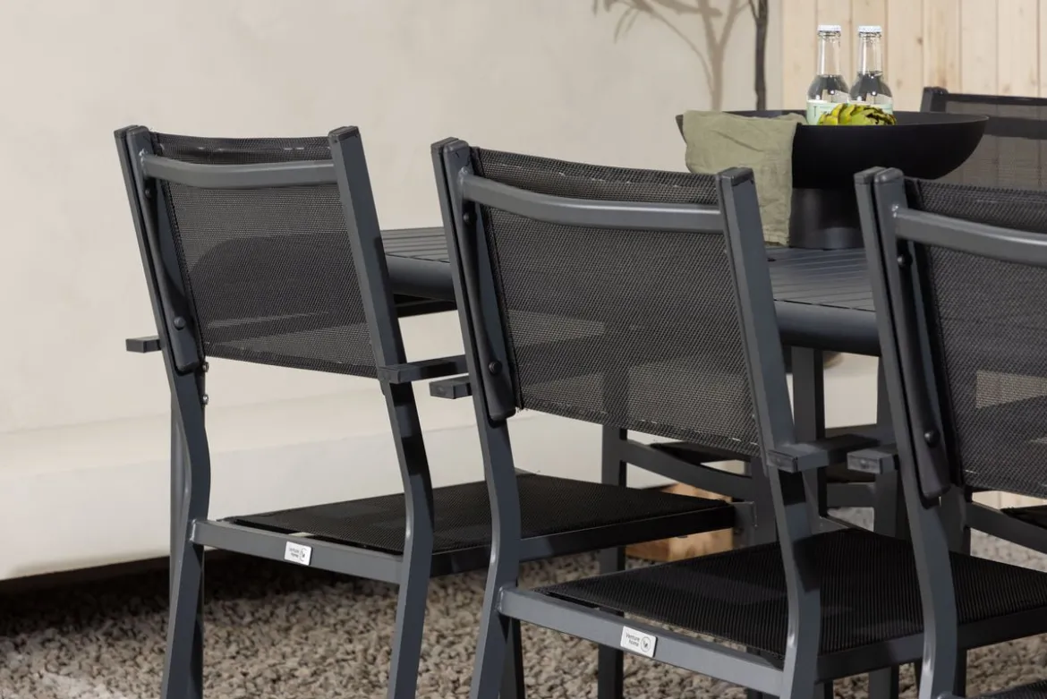Garten Essgruppe Toni – 7-teiliges Gartenmöbel-Set aus Aluminium