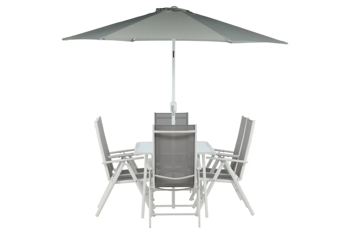 Garten Essgruppe Toulouse – 8-teiliges Gartenmöbel-Set aus Aluminium und Textilene