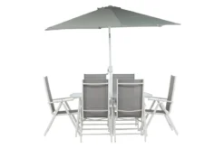 Garten Essgruppe Toulouse – 8-teiliges Gartenmöbel-Set aus Aluminium und Textilene