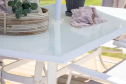 Garten Essgruppe Toulouse – 8-teiliges Gartenmöbel-Set aus Aluminium und Textilene