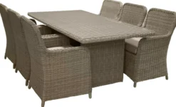 Garten Essgruppe Valencia” – 7-teiliges Gartenmöbel-Set aus Polyrattan