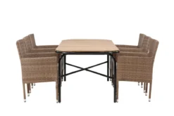 Garten Essgruppe Vesta – 7-teiliges Gartenmöbel-Set mit Tisch aus Akazienholz