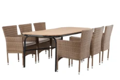 Garten Essgruppe Vesta – 7-teiliges Gartenmöbel-Set mit Tisch aus Akazienholz