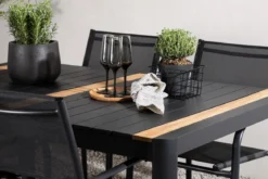 Garten Essgruppe Wylera – 5-teiliges Gartenmöbel-Set in Schwarz