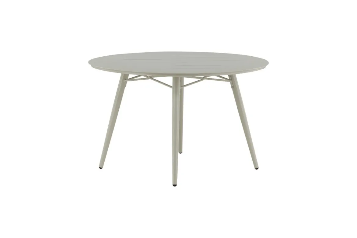 Garten Esstisch Arbor - Ø 120cm aus beigem Aluminium