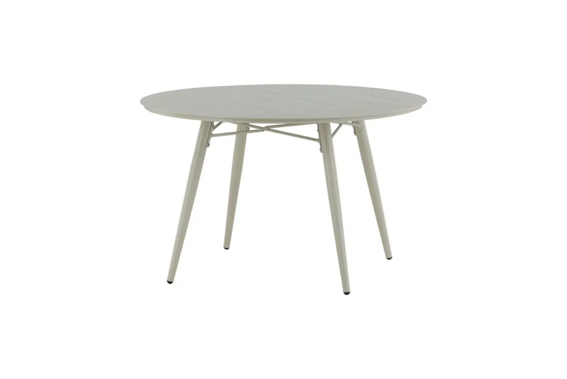 Garten Esstisch Arbor - Ø 120cm aus beigem Aluminium