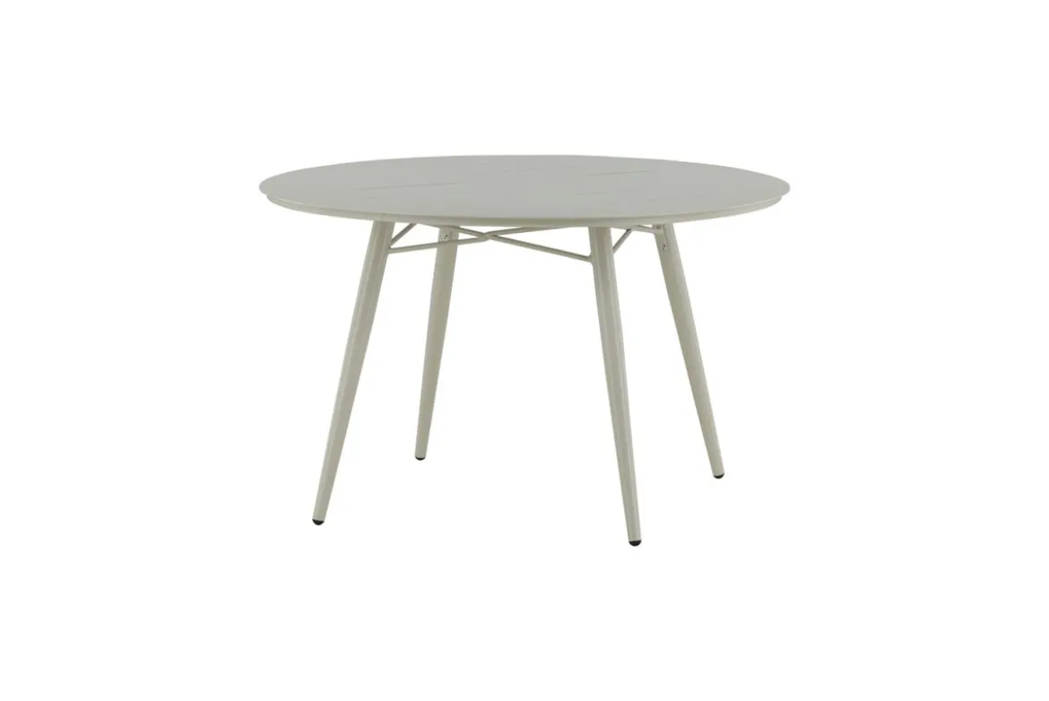 Garten Esstisch Arbor - Ø 120cm aus beigem Aluminium