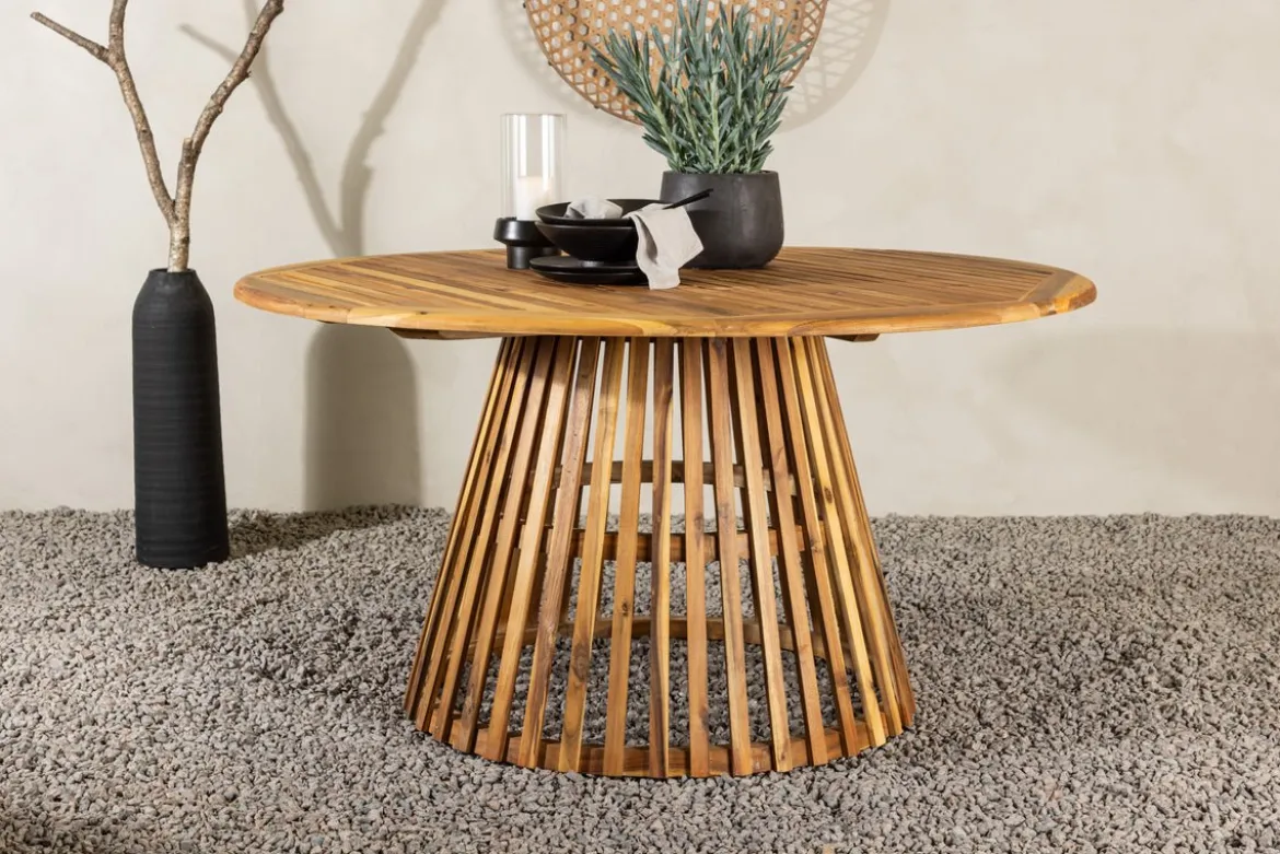 Garten Esstisch Aurelia - Ø 150cm aus Akazienholz in Naturoptik