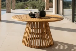 Garten Esstisch Aurelia - Ø 150cm aus Akazienholz in Naturoptik