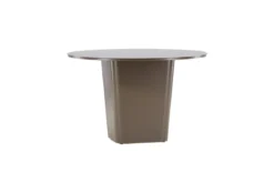 Garten Esstisch Calma - Ø 120cm aus braunem Aluminium