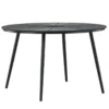 Garten Esstisch Capri - Ø 120cm aus Polywood und Aluminium in Beige oder Schwarz