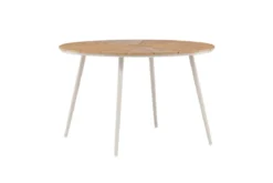 Garten Esstisch Capri - Ø 120cm aus Polywood und Aluminium in Beige oder Schwarz
