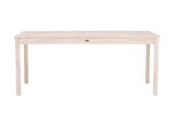 Garten Esstisch Lago - 180x90 cm aus weiß gekalktem oder schwarzem Teakholz