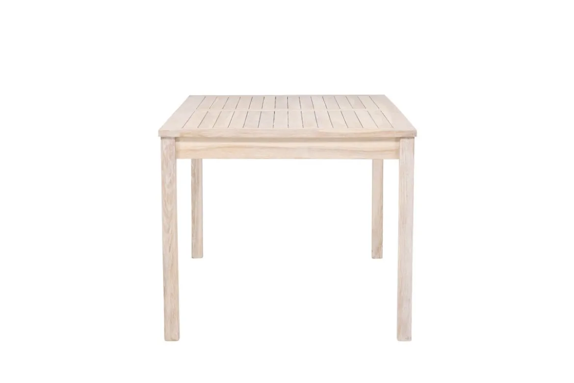 Garten Esstisch Lago - 180x90 cm aus weiß gekalktem oder schwarzem Teakholz