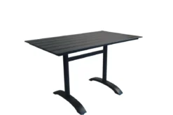 Garten Esstisch Salento - 120x90 cm in Schwarz mit einer Tischplatte aus Aintwood