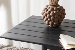 Garten Esstisch Salento - 120x90 cm in Schwarz mit einer Tischplatte aus Aintwood
