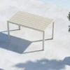 Garten Esstisch Siena - 140x80 cm aus Aluminium und Polywood in Beige oder Schwarz