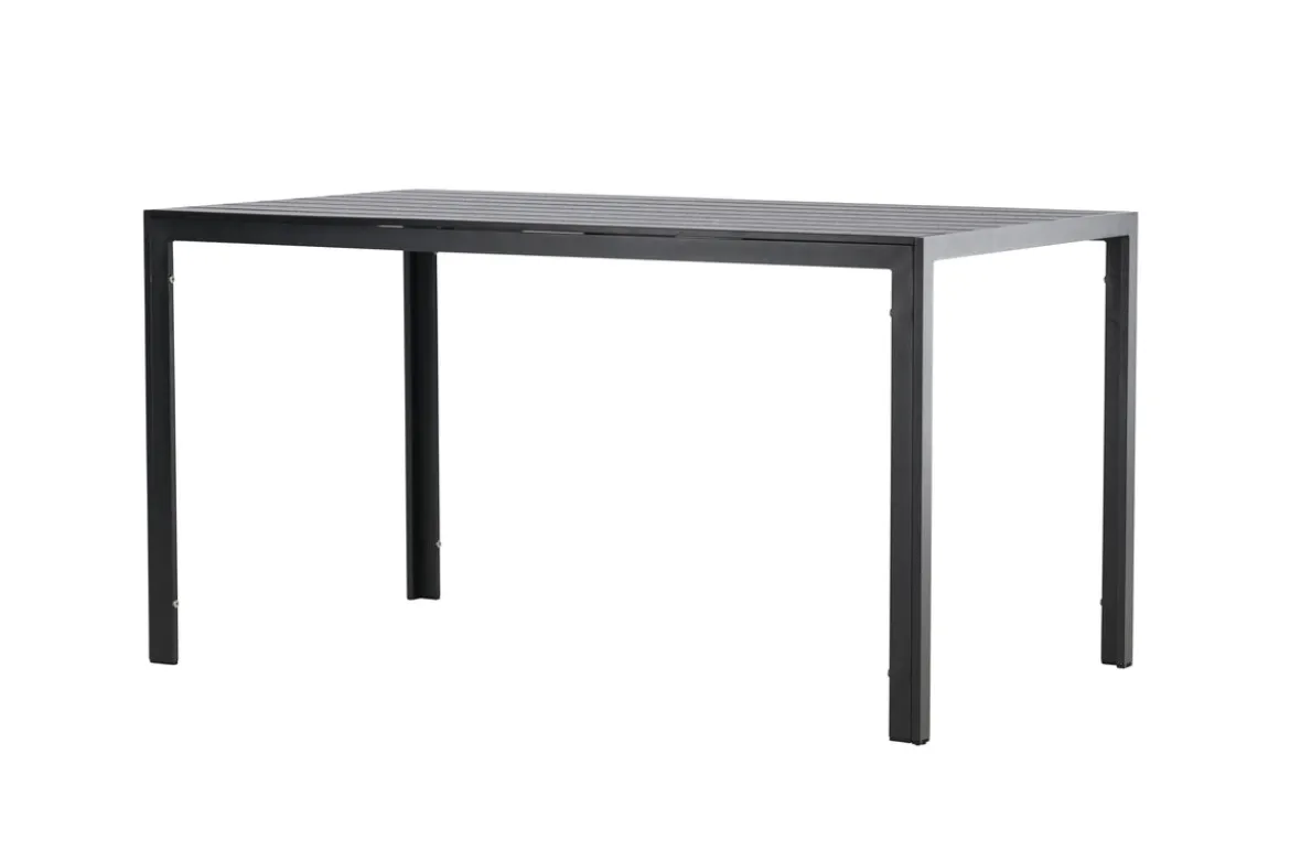 Garten Esstisch Siena - 140x80 cm aus Aluminium und Polywood in Beige oder Schwarz