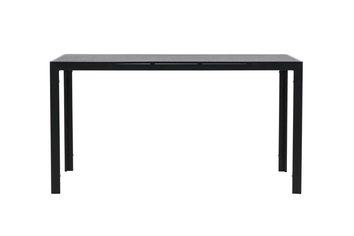 Garten Esstisch Siena - 140x80 cm aus Aluminium und Polywood in Beige oder Schwarz