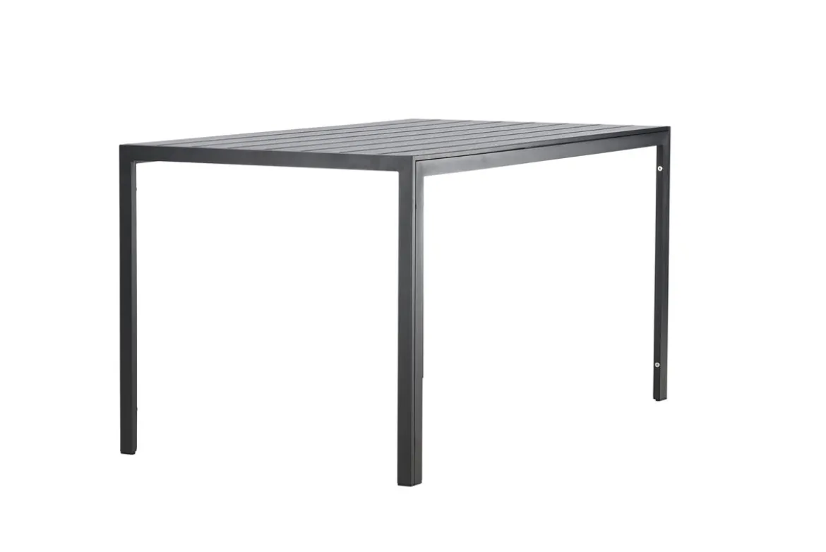 Garten Esstisch Siena - 140x80 cm aus Aluminium und Polywood in Beige oder Schwarz