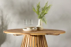 Garten Esstisch Silva - Ø 120cm aus Akazienholz in Naturoptik