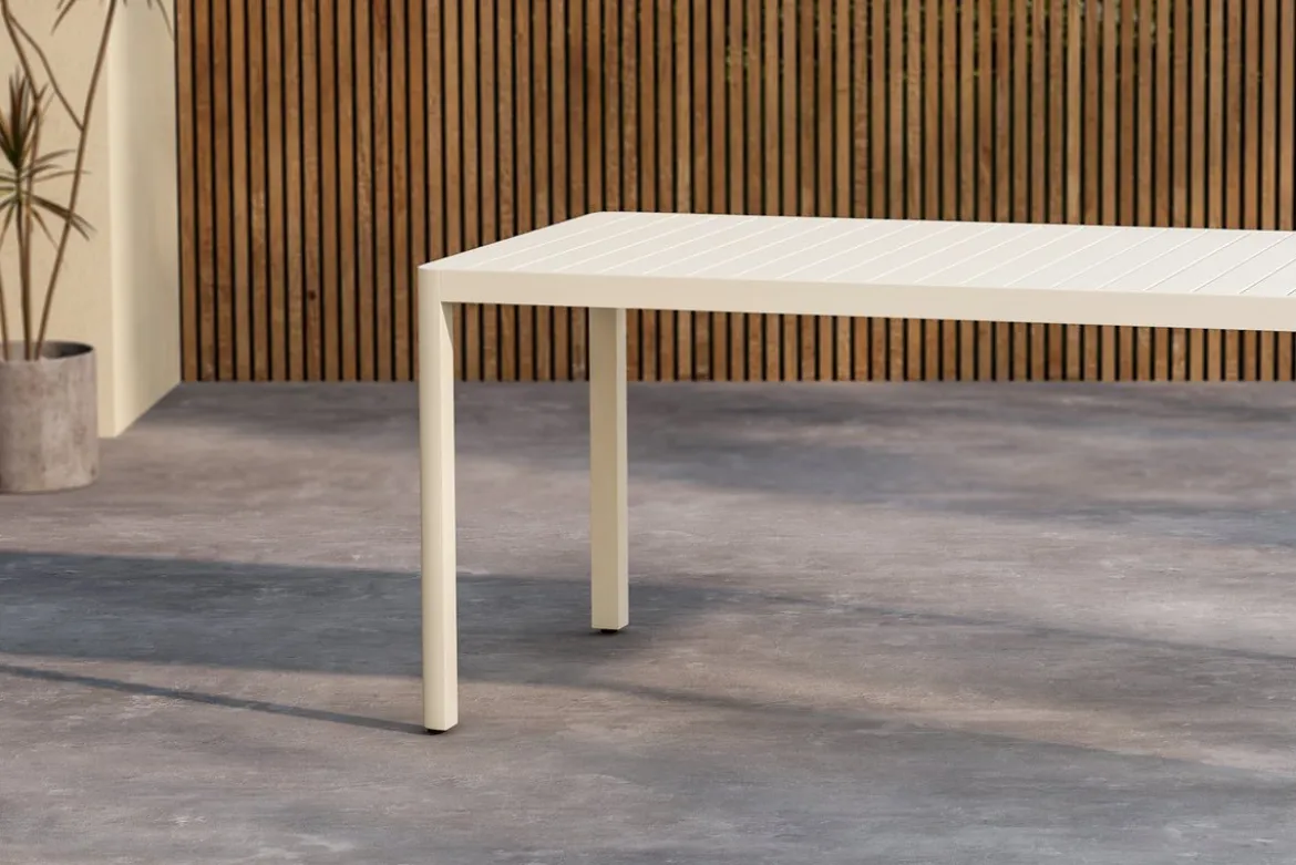 Garten Esstisch Vasta - 150x85 cm aus Aluminium in Beige oder Schwarz