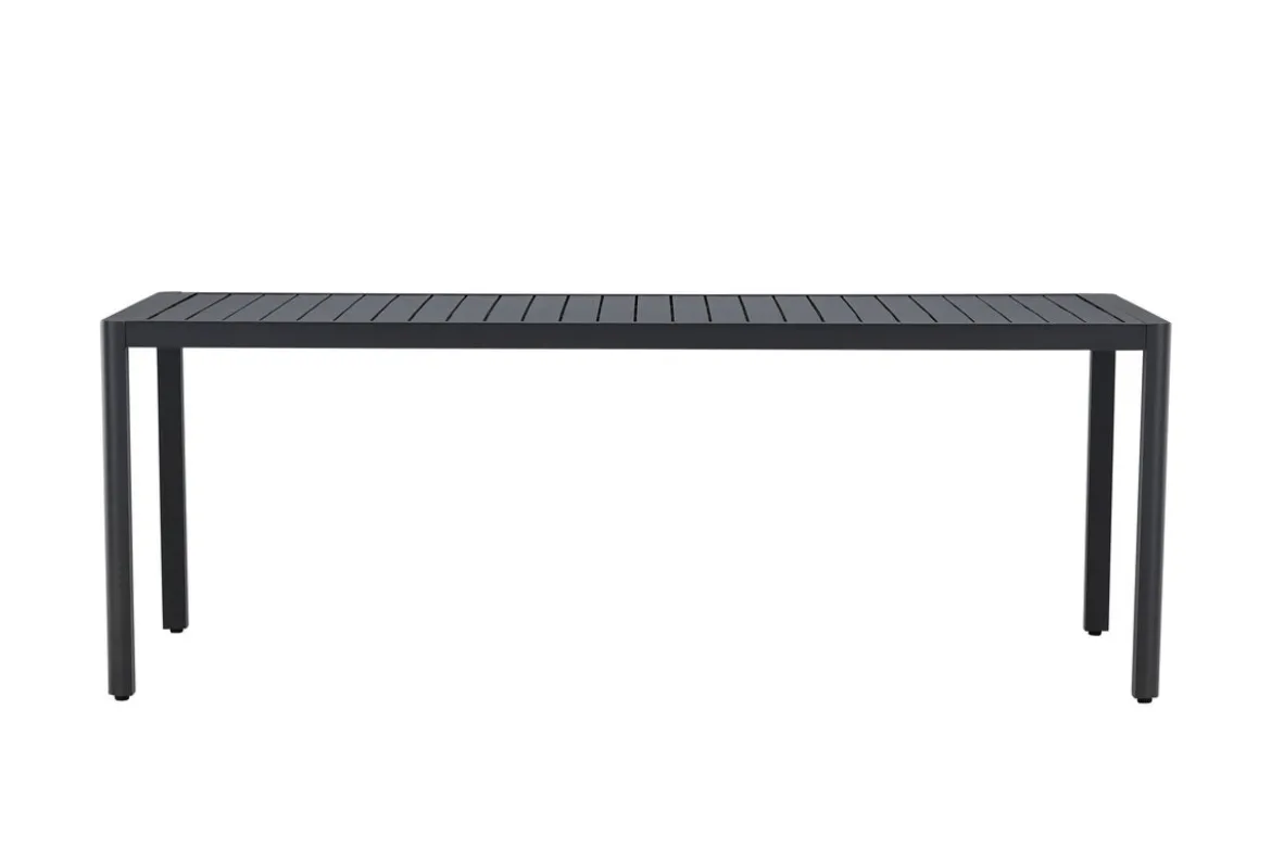Garten Esstisch Vento - 200x90 cm aus Aluminium in Beige oder Schwarz