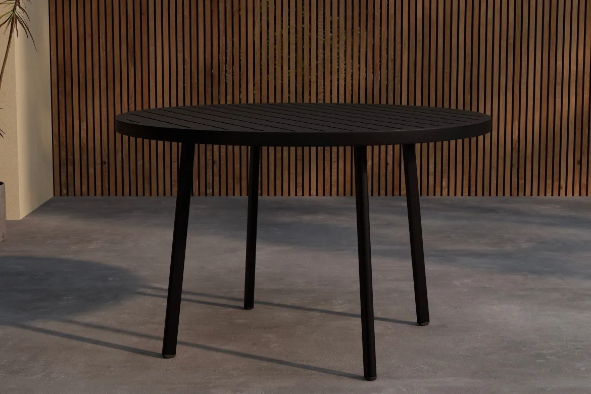 Garten Esstisch Yelara - in Schwarz aus Aluminium