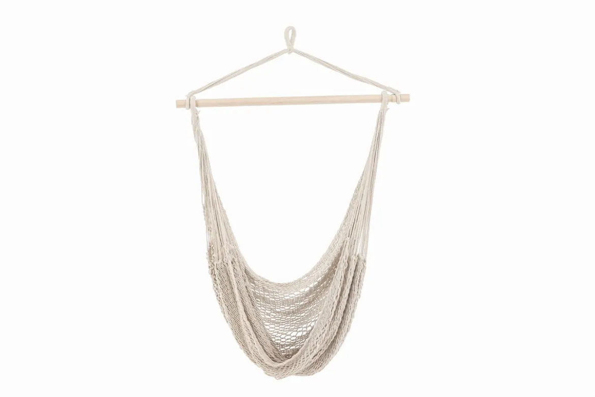 Garten Hängesessel Lilo - aus Baumwolle in Creme-Weiß