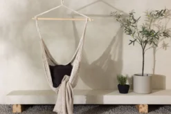 Garten Hängesessel Lilo - aus Baumwolle in Creme-Weiß