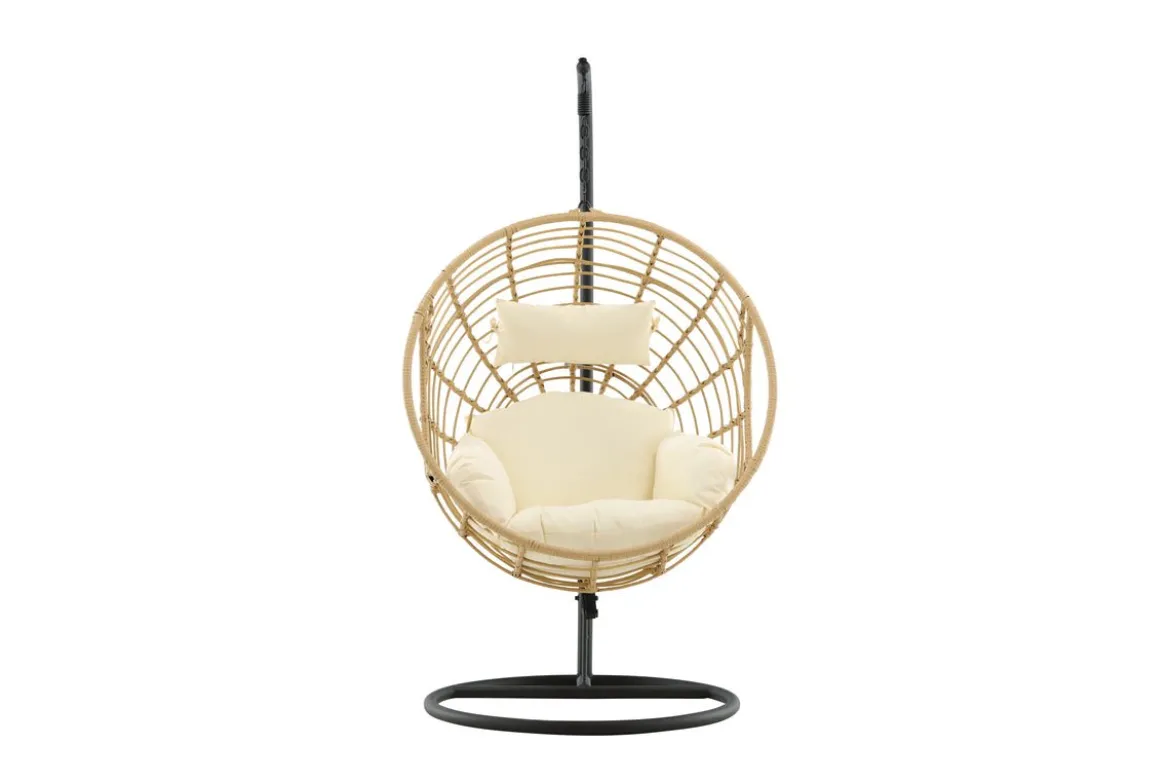 Garten Hängesessel Mercy - aus Rattan/Metall in Natur