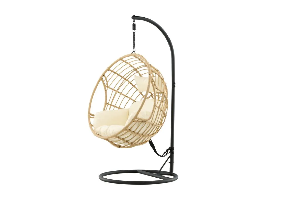Garten Hängesessel Mercy - aus Rattan/Metall in Natur