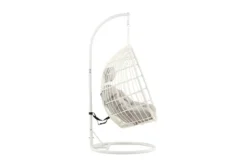 Garten Hängesessel Vegas - aus Rattan/Metall in Weiß