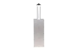 Garten Kamin Arne - aus Stahl mit Schornstein in Silber