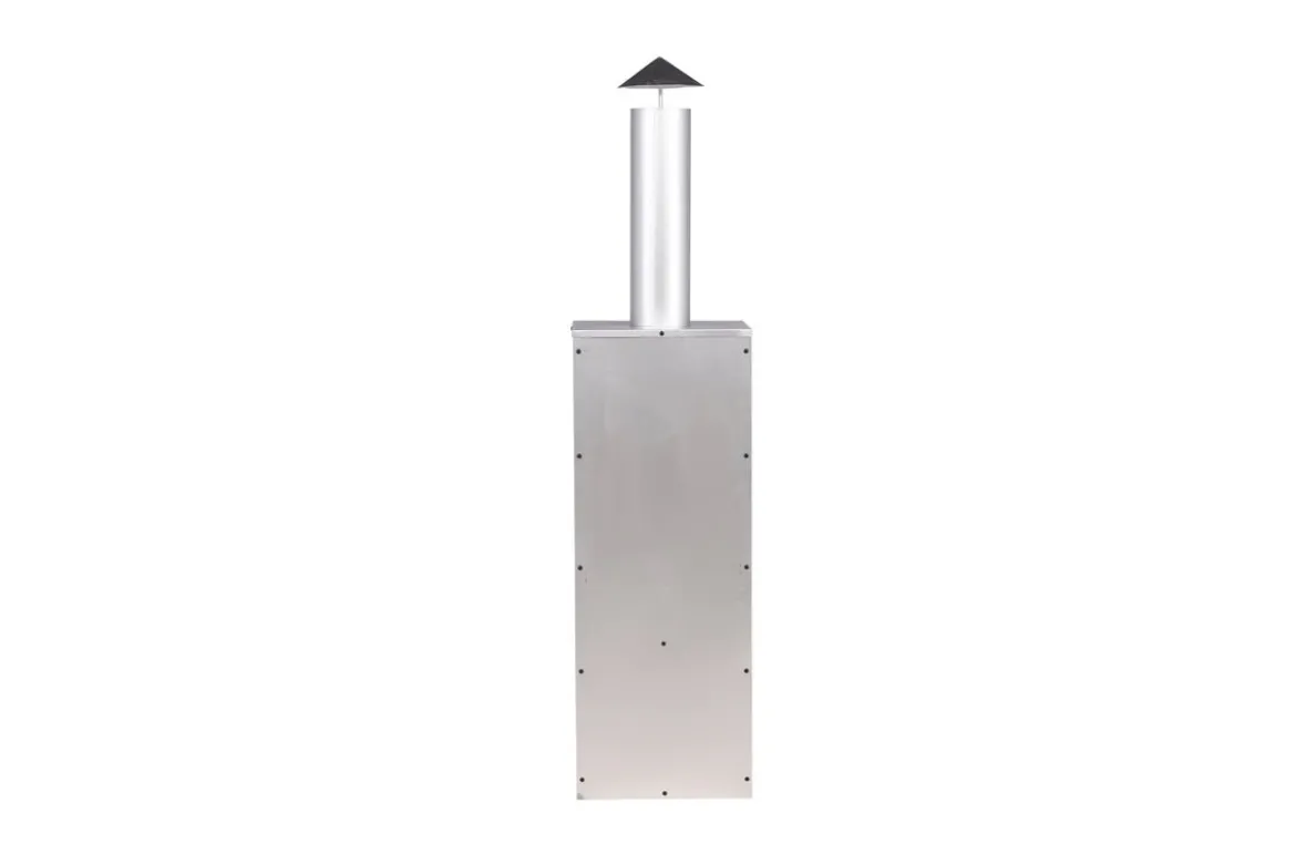 Garten Kamin Arne - aus Stahl mit Schornstein in Silber