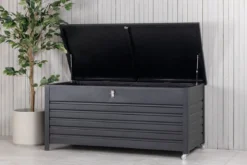 Garten Kissenbox Ludmilla - schwarze Aluminiumkonstruktion inkl. Innentasche