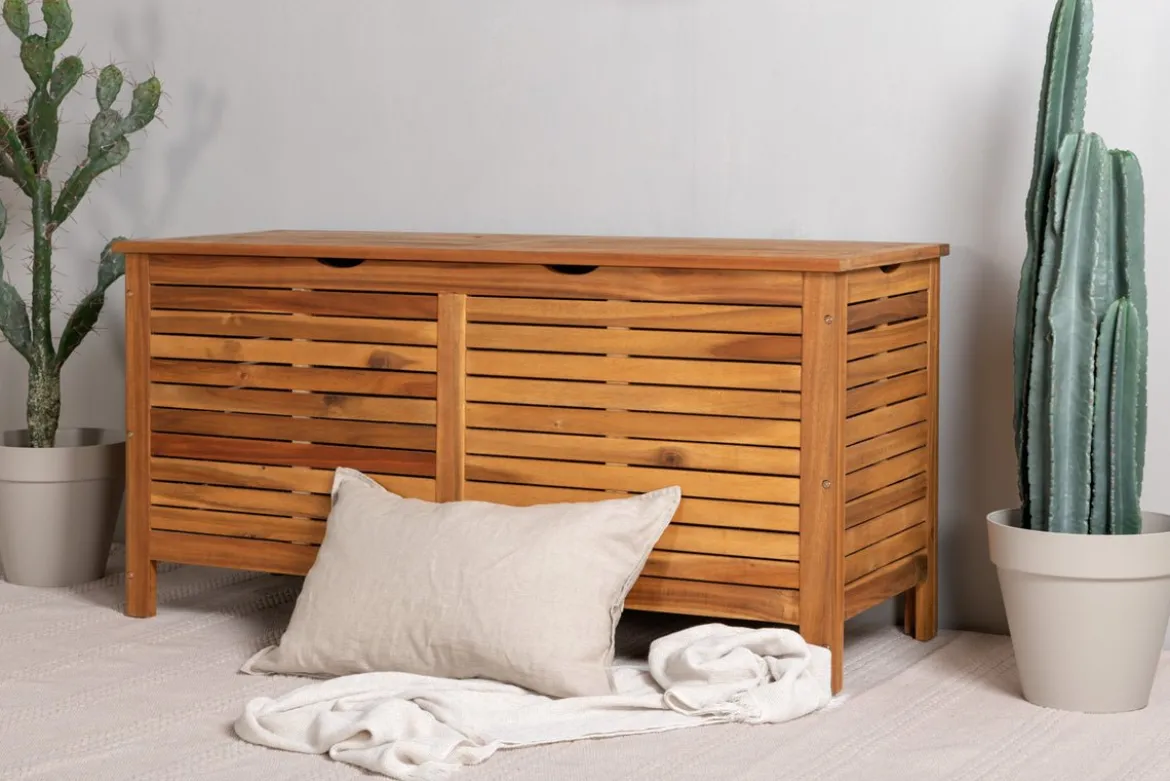 Garten Kissenbox Melissa - Aus Akazie in Natur-Optik
