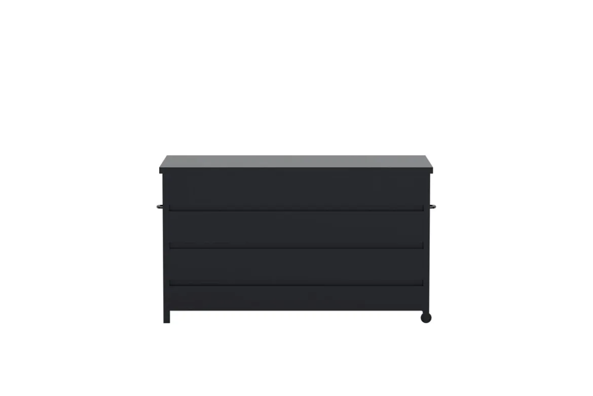 Garten Kissenbox Nessa - Aus schwarzem Aluminium