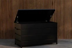 Garten Kissenbox Nessa - Aus schwarzem Aluminium