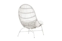 Garten- Loungesessel Anne - Aus Polyester und Stahl in Beige