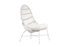Garten- Loungesessel Anne - Aus Polyester und Stahl in Beige