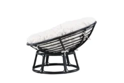 Garten-Loungesessel Bob - aus schwarzem Rattan inklusive Kissen