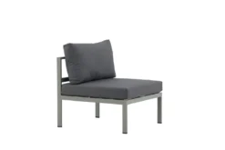 Garten Loungesessel Borelio - Outdoor-Sessel aus Aluminium & Stoff