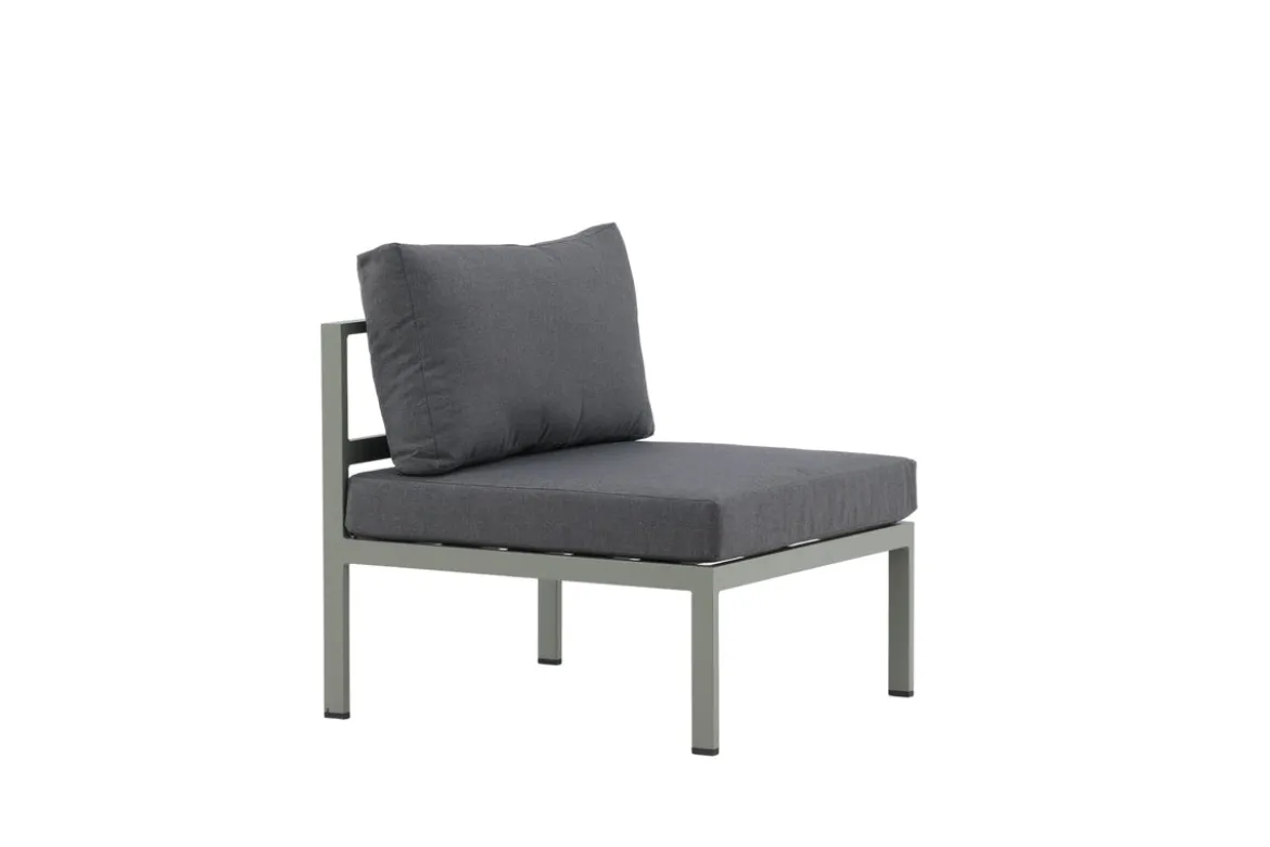 Garten Loungesessel Borelio - Outdoor-Sessel aus Aluminium & Stoff