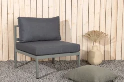 Garten Loungesessel Borelio - Outdoor-Sessel aus Aluminium & Stoff