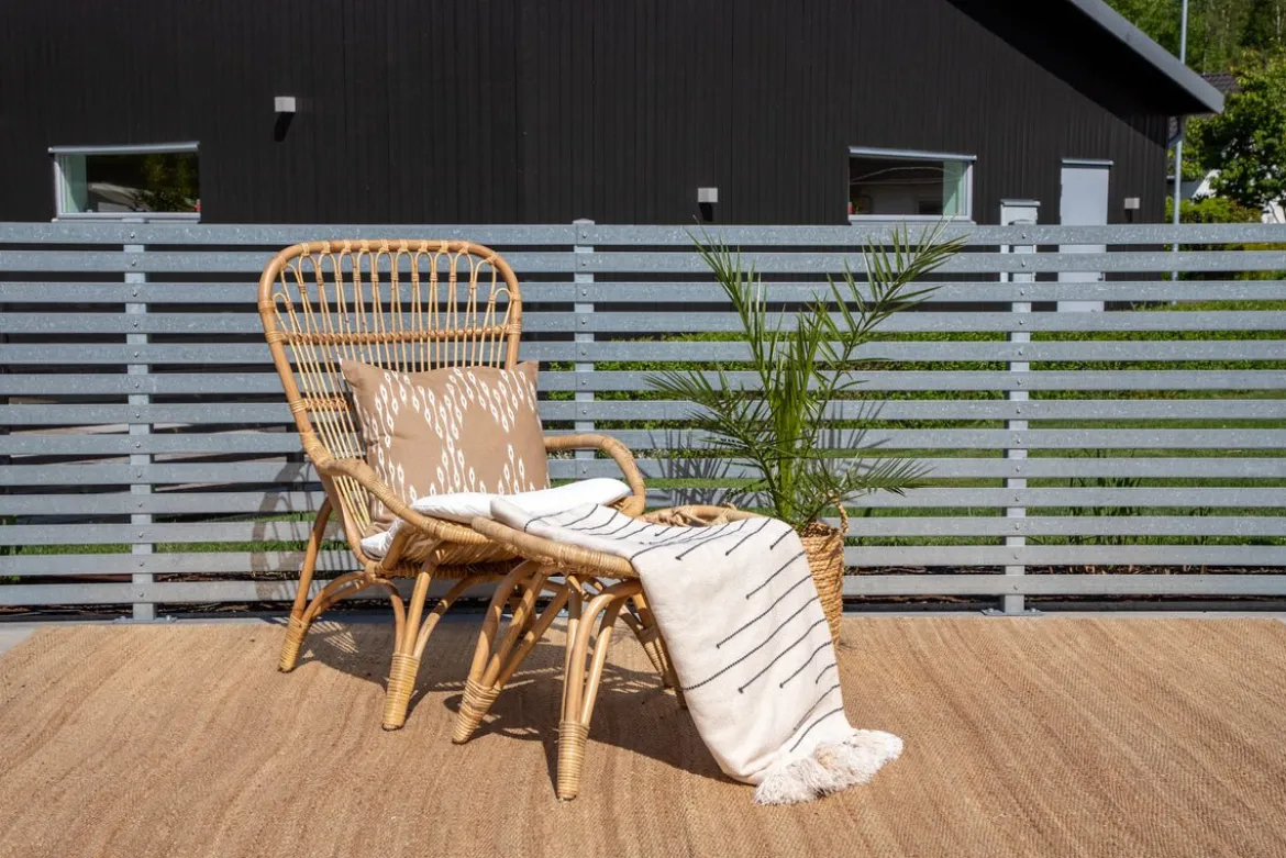 Garten-Loungesessel Elenore - in Natur inklusive Kissen