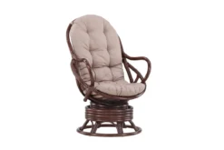 Garten-Loungesessel Finn - aus Rattan in Dunkelwalnuss