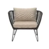 Garten Loungesessel Kairo – Metall mit handgeflochtenem Seil